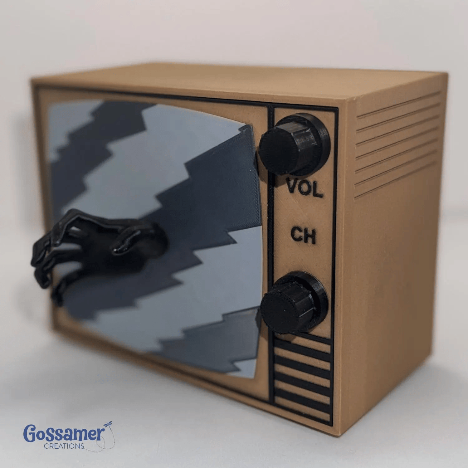 Retro TV Deck Box, handmade by Gossamer Creations