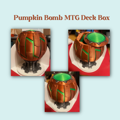 Pumpkin Bomb Inspired Deck Box